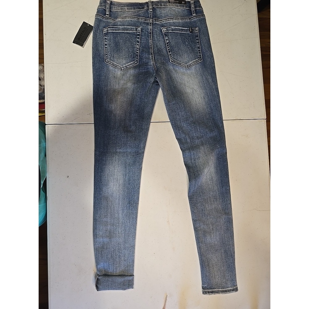 BUFFALO DAVID BITTON NEW Women's Embellished Mid Rise Skinny Jeans Size 27 - Picture 11 of 11